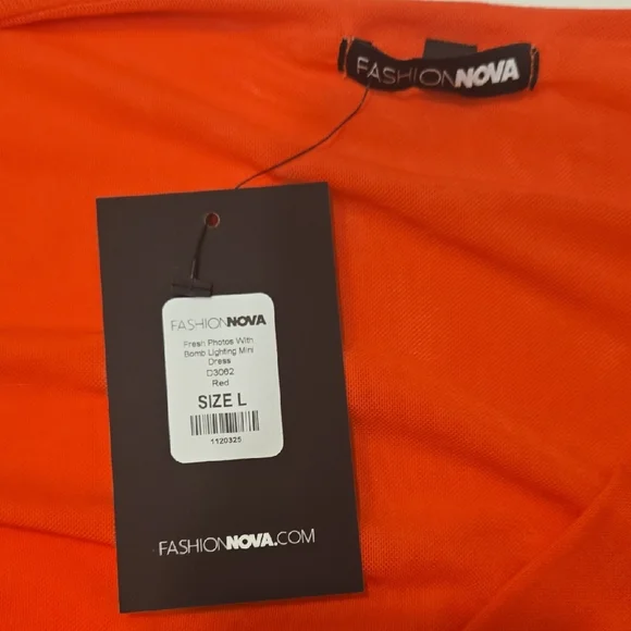 Fashion Nova Vibrant Orange Long Sleeve Dress - Picture 14 of 14